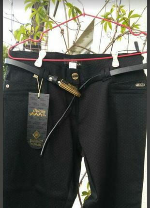 🌸🌸🌸 базовое брюки, скинни, скины,бойфренд женские джинсы, базовые брюки лосины черные в горошек.4 фото