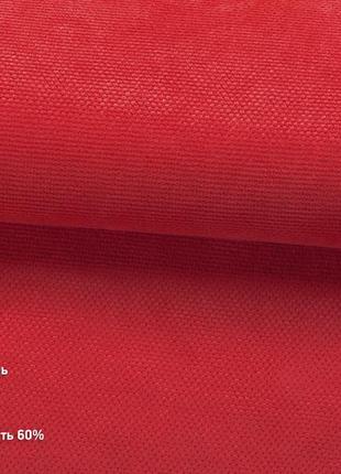 Римская штора, цепочно-роторный карниз, ткань велюр красный, размер 1500х1700 см2 фото