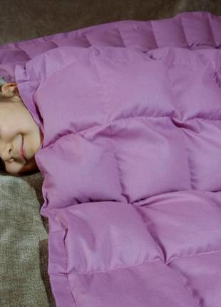 Двуспальное утяжеленное одеяло. 170х210см, 10кг, с наполнителем из гречневой шелухи (лузги).3 фото