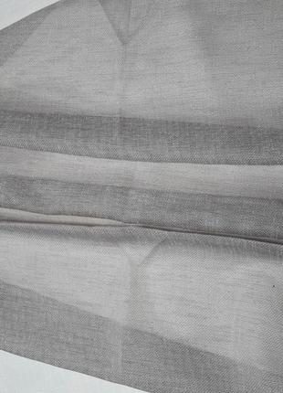 Однотонная тюль-рогожка с легкой текстурой с утяжелителем для гостиной детской спальни  цвет серо-бежевый1 фото