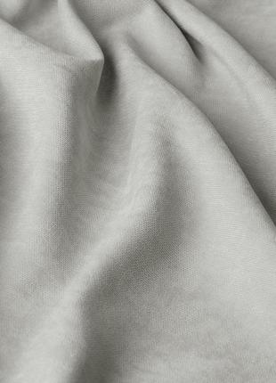 Декоративна тканина велюр (мікровелюр), для штор в спальню, дитячу, зал, ширина 295 см, світло-сірий