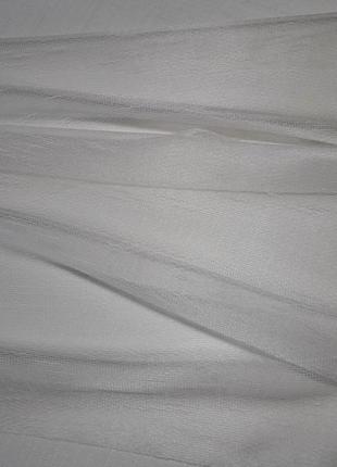 Однотонная текстурная тюль  с легким блеском с утяжелителем для гостиной кухни детской спальни кремовый
