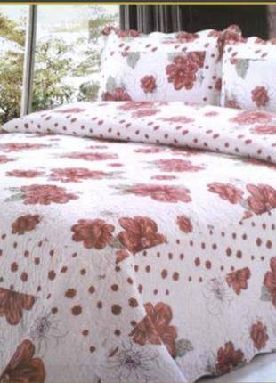 Хлопковое лвухсторонне  покрывало + 2 наволочки