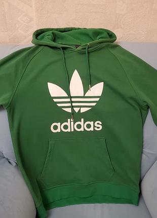 Худі adidas originals зелене xxl з великим лого