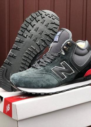 Зимові кросівки new balance white grey black red5 фото