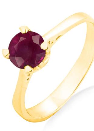 Золотое кольцо с рубином 1,50 карат1 фото