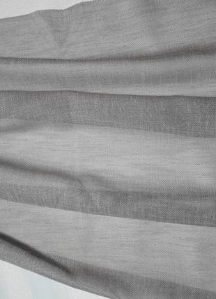 Однотонная тюль-рогожка с легкой текстурой с утяжелителем для гостиной детской спальни  цвет пепельный