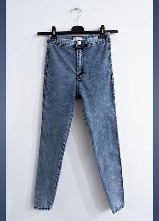 Джинси скіні з високою посадкою bershka skinny denim2 фото