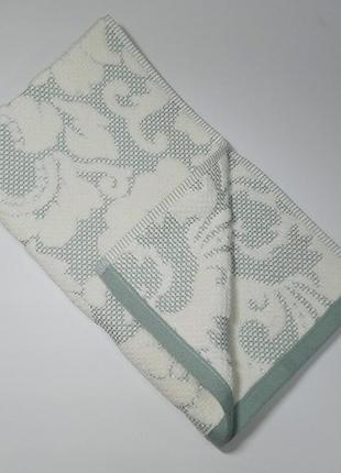 Рушник для рук, махровий, розмір 40х70 см, туреччина, nanette молочно-сіро-зелене1 фото