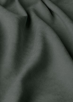 Декоративная ткань велюр (микровелюр), для штор в спальню, детскую, зал, ширина 295 см, пепельно-серый1 фото