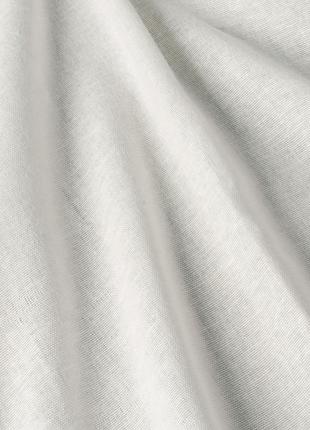 Тюль-рогожка с рисунком для гостиной детской спальни кухни голубые цветы на серо-бежевом фоне