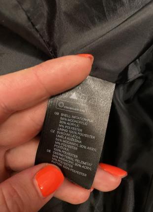 Штучна шуба шубка у анімалістичний принт h&m, m6 фото