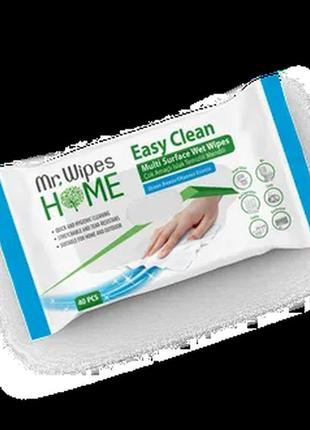 Влажные салфетки для уборки mr.wipes бриз морской 40шт фармаси