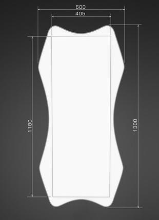Дзеркало чорне в повний зріст 1300х600 мм4 фото