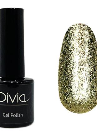 Divia гель-лак для нігтів з блистками princess/принцесса nopr08