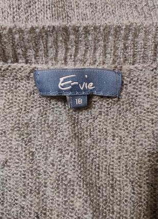 Нарядный тоненький серый свитер реглан большого размера7 фото