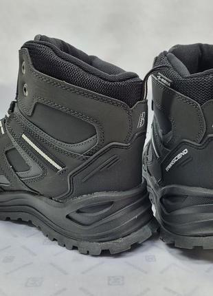 Зимние нубуковые комфортные ботинки-кроссовки чёрные bona 41-46р4 фото