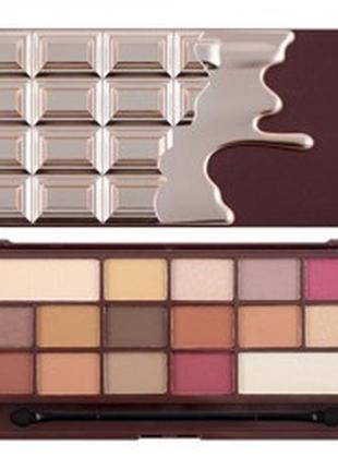 Палетка теней makeup revolution i ♡ makeup  i heart chocolate elixir