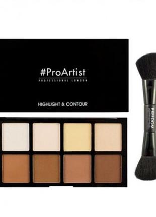 Пудрова палетка для контурування freedom makeup london hd highlighter&cntour set
