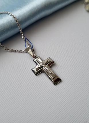 Крест с распятием серебро 925 пробы3 фото