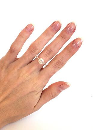 Позолоченое кольцо "жемчужина"