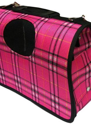 Сумка для тварин "клітка рожева" (розмір l)