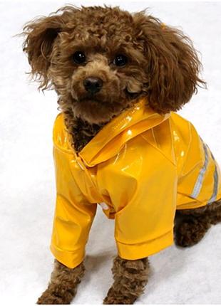 Дождевик для собак (размер m) желтый2 фото