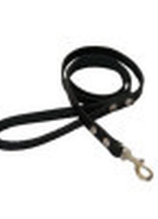 Шкіряний повідець довжина 1.2 м. ширина 16мм. чорний