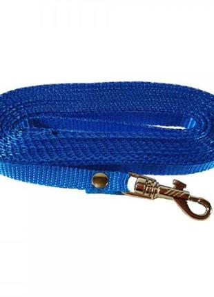 Поводок капроновий, довжина 2 м. ширина 20 мм. синій