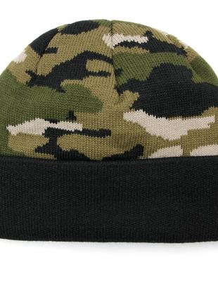 Шапка braxton мужская вязаная с черным двойным отворотом, тактическая шапка мультикам, шапка двойная5 фото