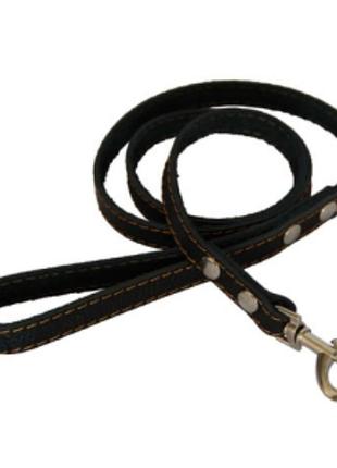 Шкіряний повідець (ремінь) довжина 1.2 м. ширина 25 мм. чорний