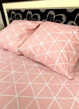 Комплект постельного белья розовый фламинго семейный bf3 фото