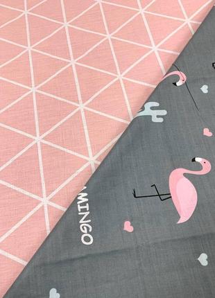 Комплект постельного белья розовый фламинго евро bf6 фото