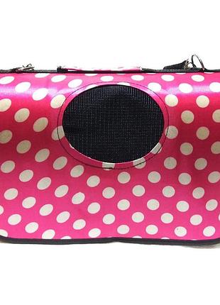 Сумка для тварин "горошок білий" (розмір l)