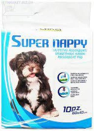 Пелюшки для собак caniamici super nappy 60х40(10 шт уп)1 фото