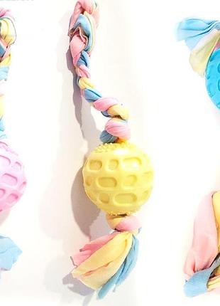 Іграшка гумова косичка з кулькою