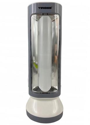 Ліхтар-лампа 2в1 акумуляторний tiross польша туристичний 650люм фонарь-світильник кемпінговий ударостійкий энергозберігаючий3 фото