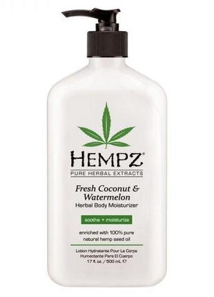 Молочко "кокос-кавун" hempz fresh coconut&watermelon moisturiser1 фото