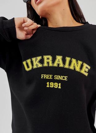 Неймовірна новинка ! світшот україна ! теплий жіночий світшот з крутим принтом1 фото