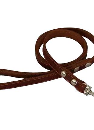 Шкіряний повідець довжина 12 м, ширина 16 мм (коричневий)