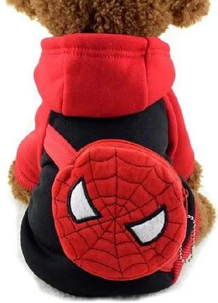 Костюм для собак "рюкзачок" размер xl, черный с красным