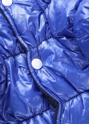 Теплый зимний комбинезон для собак на флисе, размер l,  синий6 фото