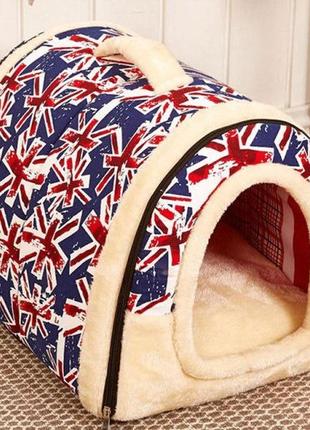 Будиночок-лежак для котів та собак 2в1 трансформер 40*40*40 (№2)