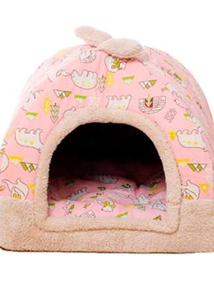 Мягкое место домик для животных с ушками 35х35х35см малый