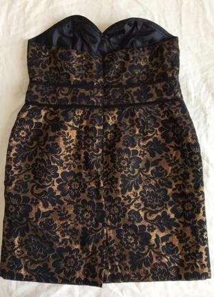 Вечернее платье черное с золотом1 фото