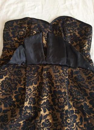 Вечернее платье черное с золотом5 фото