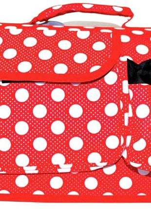 Сумка переноска для котів та собак червона розмір l (до 10 кг)