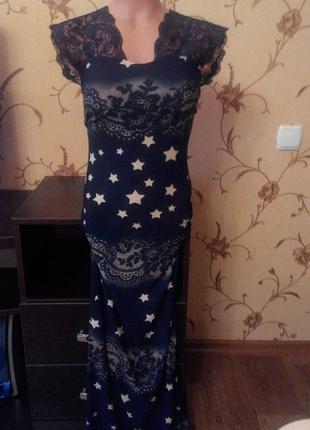 Нарядное длинное платье sk house р. xs 42
