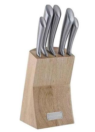 Набор ножей kamille 6 предметов в деревянной колоде 5130