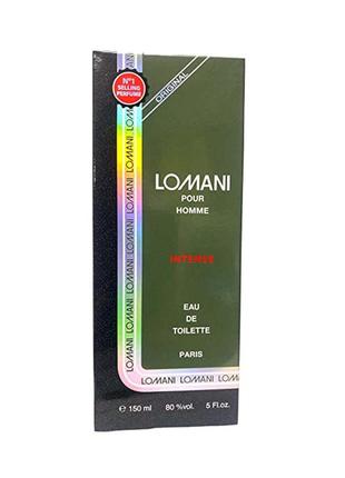 Туалетна вода для чоловіків parfums parour lomani intence 150 ml2 фото